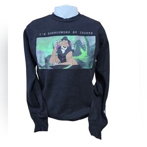 Disney Black Graphic Crewneck‎ Sweater Lion King Size Extra Small
